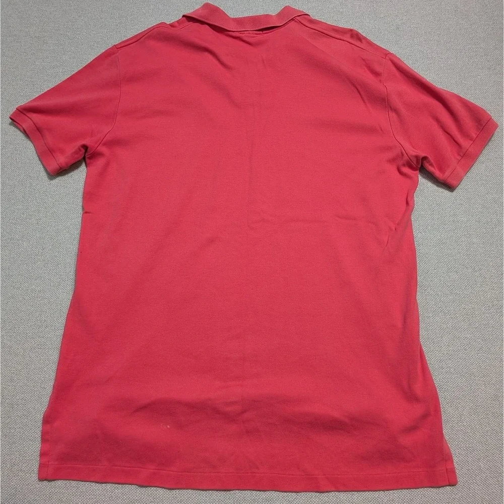 Polo Ralph Lauren Polo Shirt Men's L Red Pique Knit Cotton Short Sleeve Pony